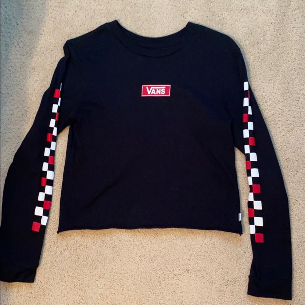 vans long sleeve black tee